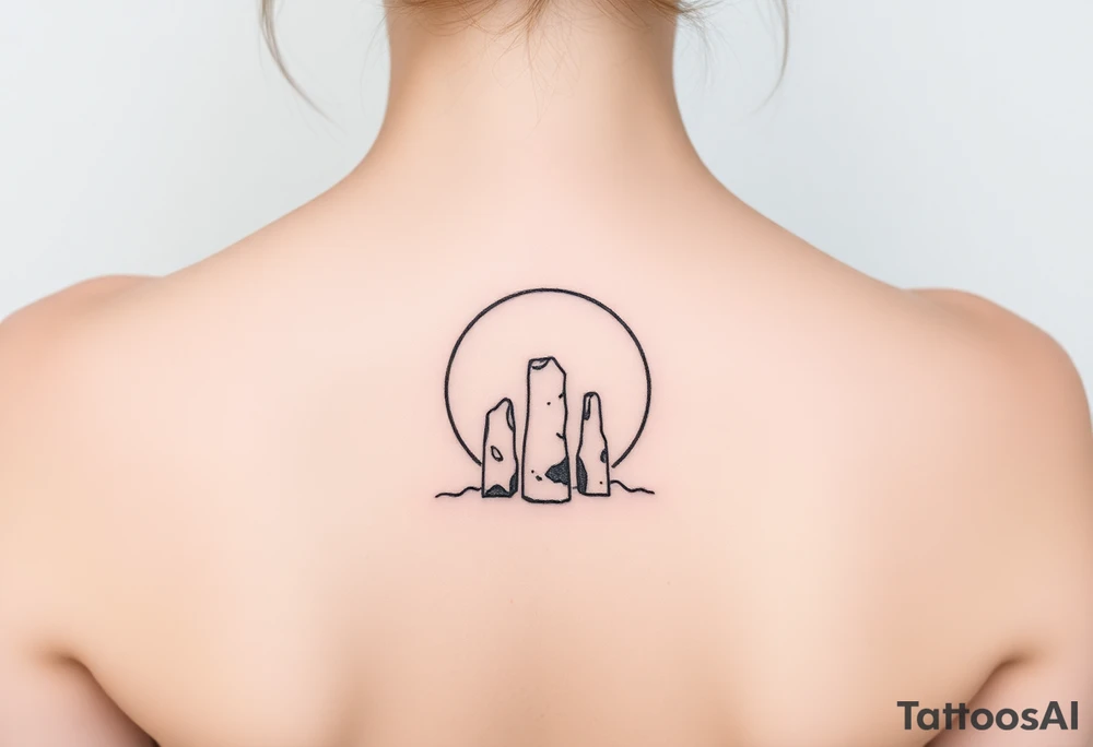 Ring of standing stones tattoo idea