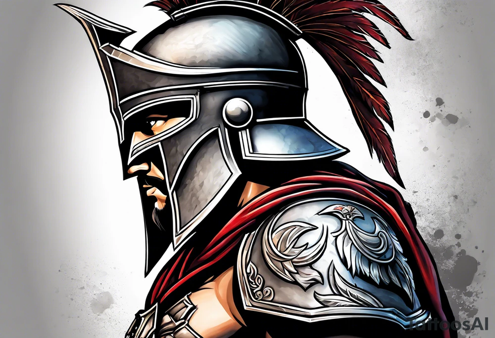 Spartan warrior tattoo idea