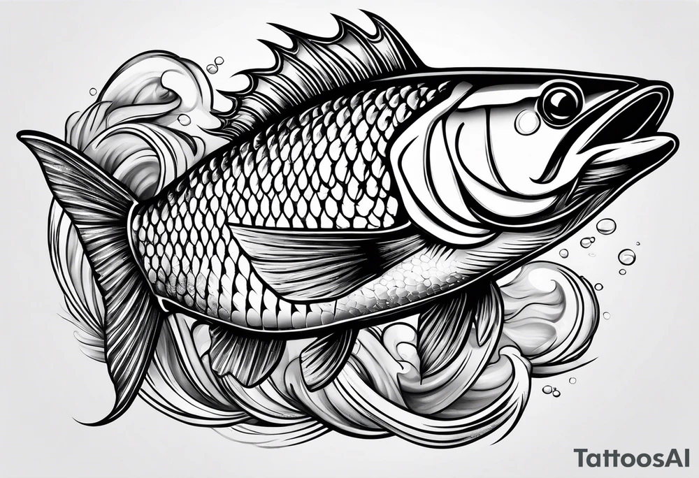 fishing in heaven tattoo idea