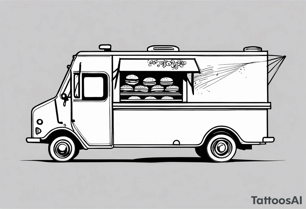 Step van food truck tatoo tattoo idea