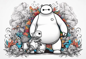 baymax and groot tattoo idea