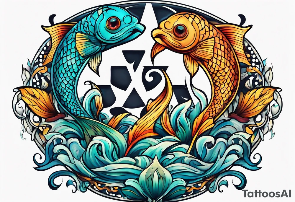 Pisces sign tattoo tattoo idea