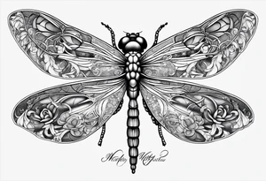 medusa dragonfly book tattoo idea