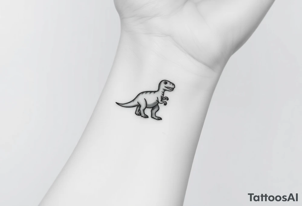 a baby dinosaur tattoo idea