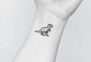 a baby dinosaur tattoo idea