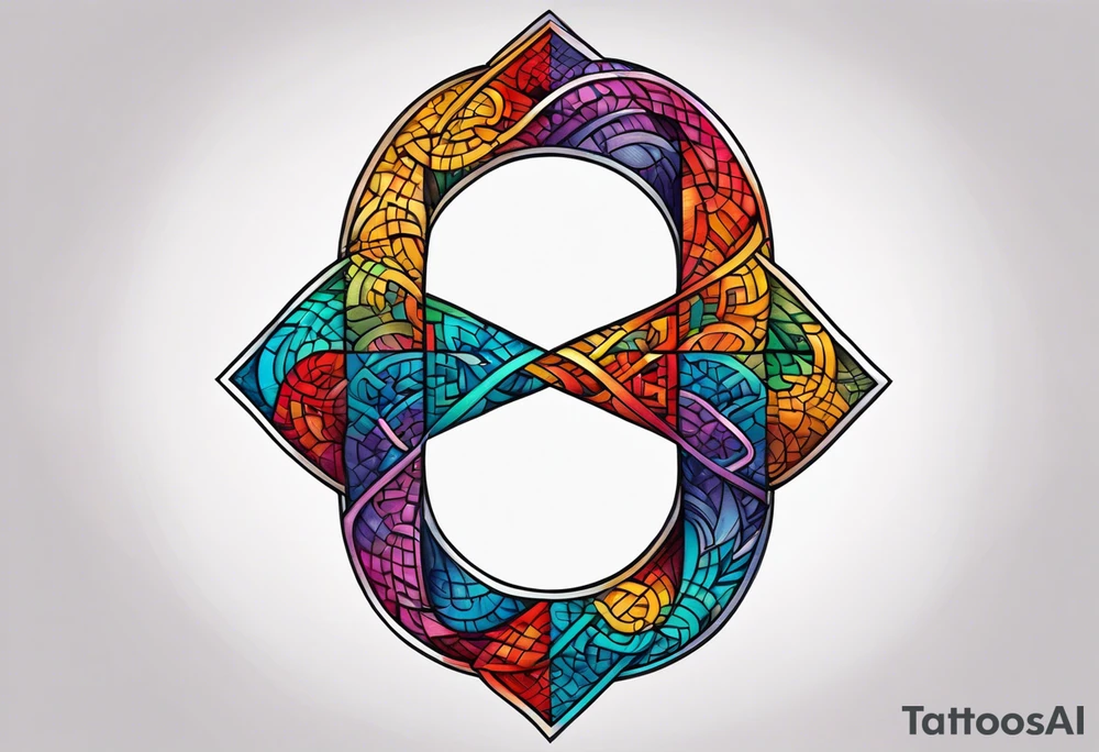 Infinity sign with autism colored border tattoo idea
