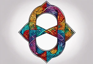 Infinity sign with autism colored border tattoo idea