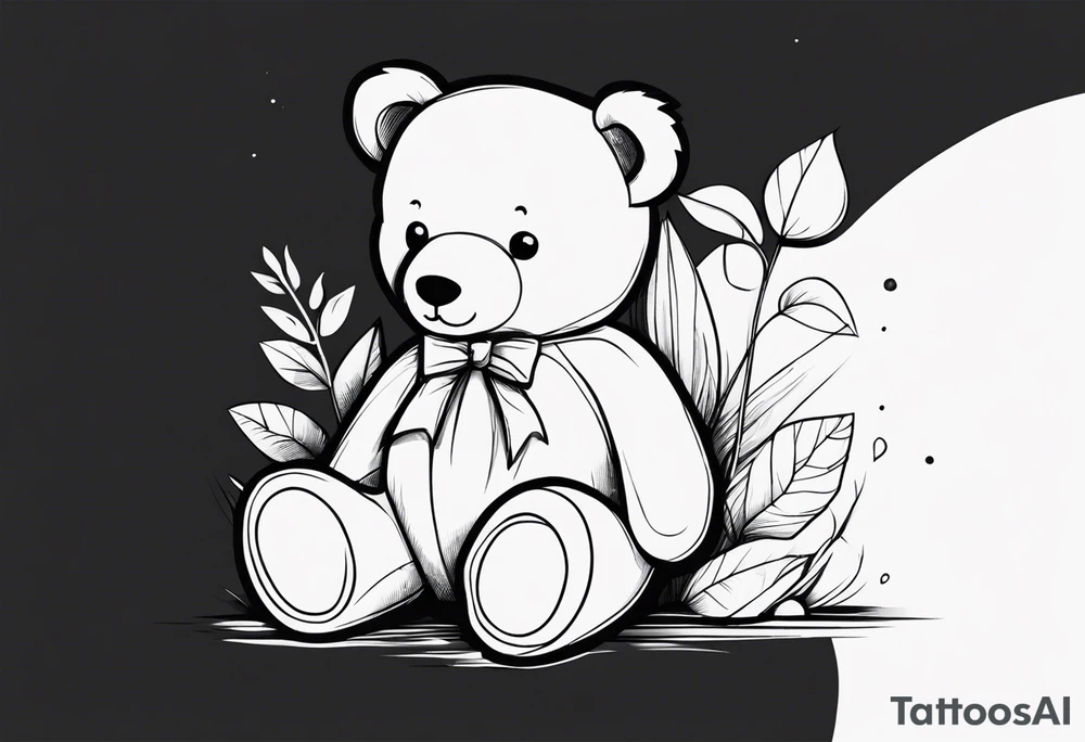 teddy bear tattoo idea