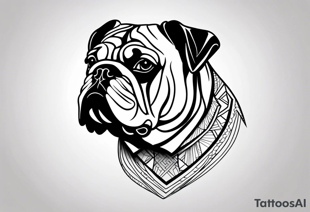 english bulldog tattoo idea