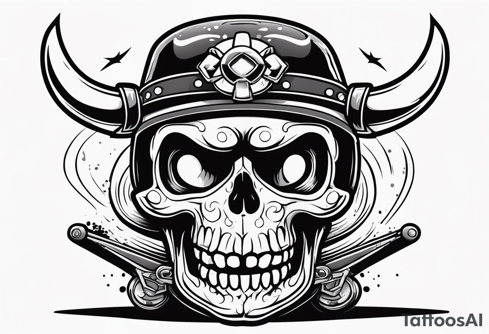 Chopper skull tattoo idea