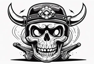 Chopper skull tattoo idea