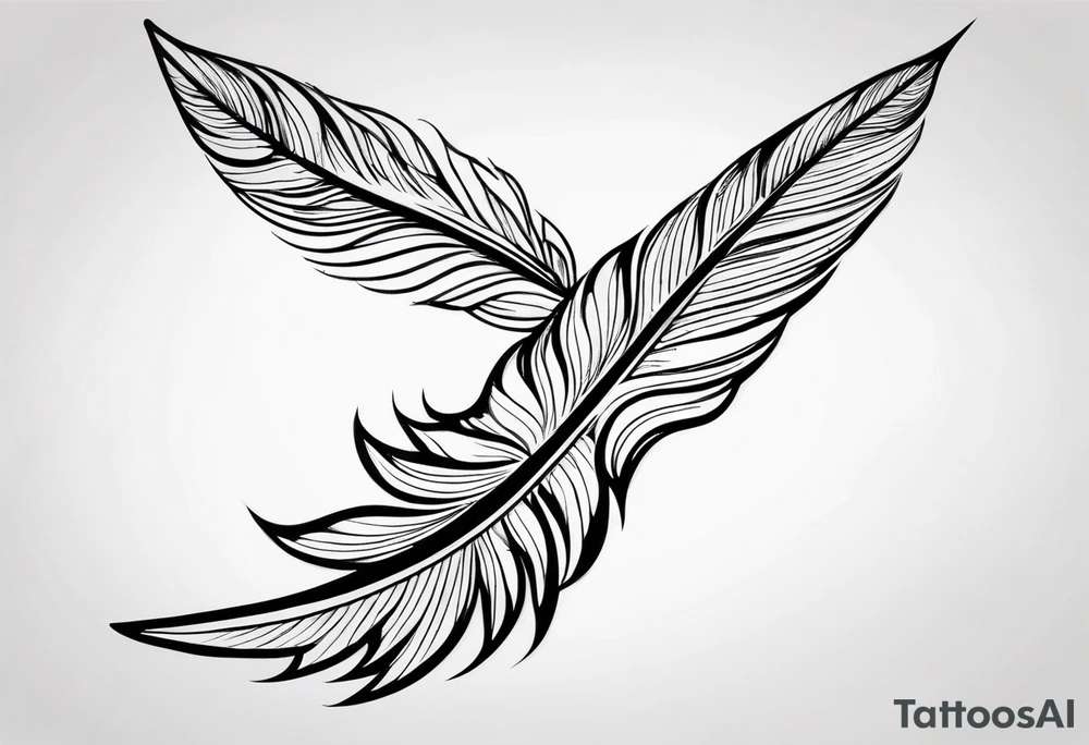 Soaring feather tattoo design tattoo idea
