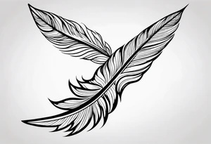 Soaring feather tattoo design tattoo idea