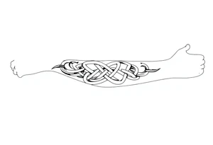 Māori style Celtic knot sleeve tattoo idea