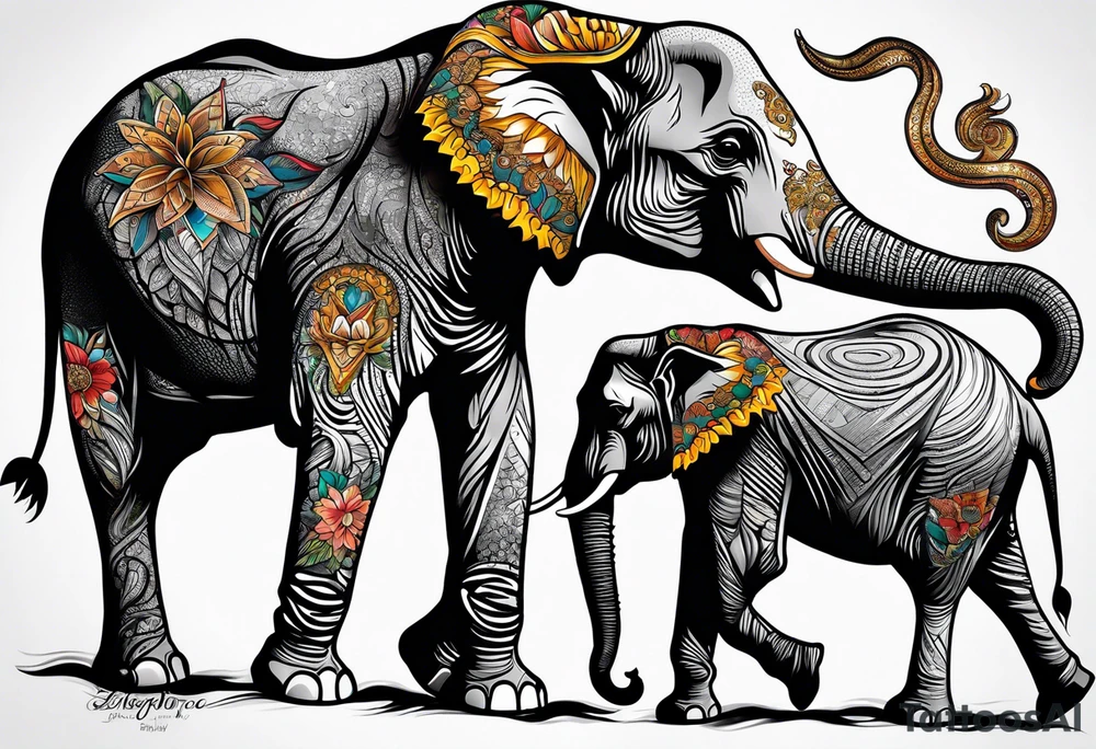 Elephant Family tattoo idea