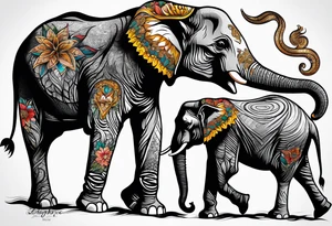 Elephant Family tattoo idea