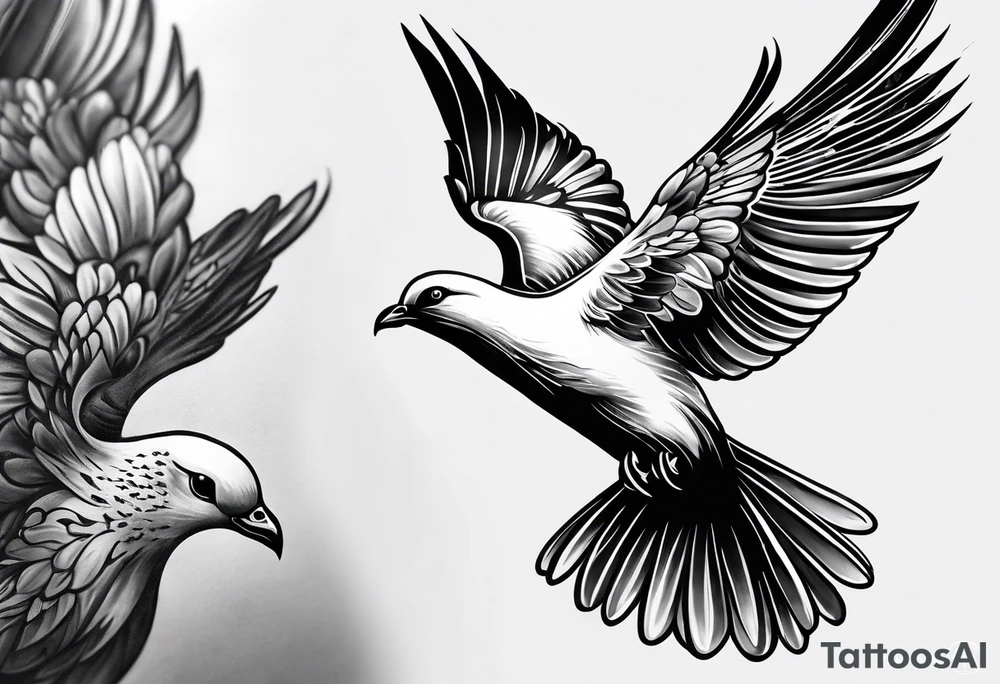 This phrase 'God grant me the serenity to accept the things I cannot change, Courage to change the things I can, and Wisdom to know the difference.' In a flight of small doves. On my ankle. tattoo idea