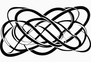 Double infinity symbol, Scottish, with tb5 inside the loop tattoo idea