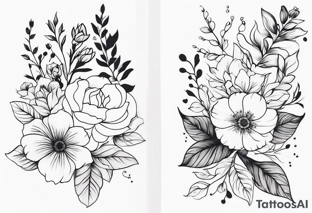Floral sleeve tattoo idea
