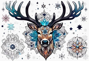 Constellation, animal, snowflake tattoo idea