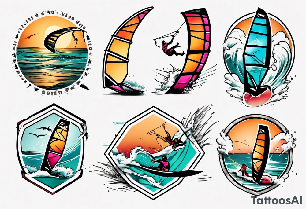Kitesurfing tattoo idea