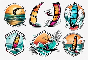 Kitesurfing tattoo idea