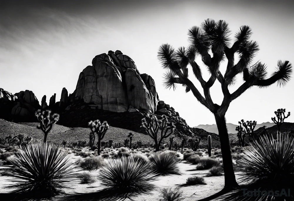 Tall Joshua tree tattoo idea