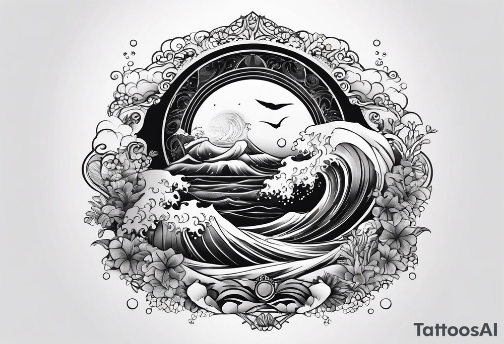 Small ocean tattoo idea