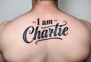 an artistic and reverent version of "I am Charlie" to honor the late great Charlie Kirk. tattoo idea