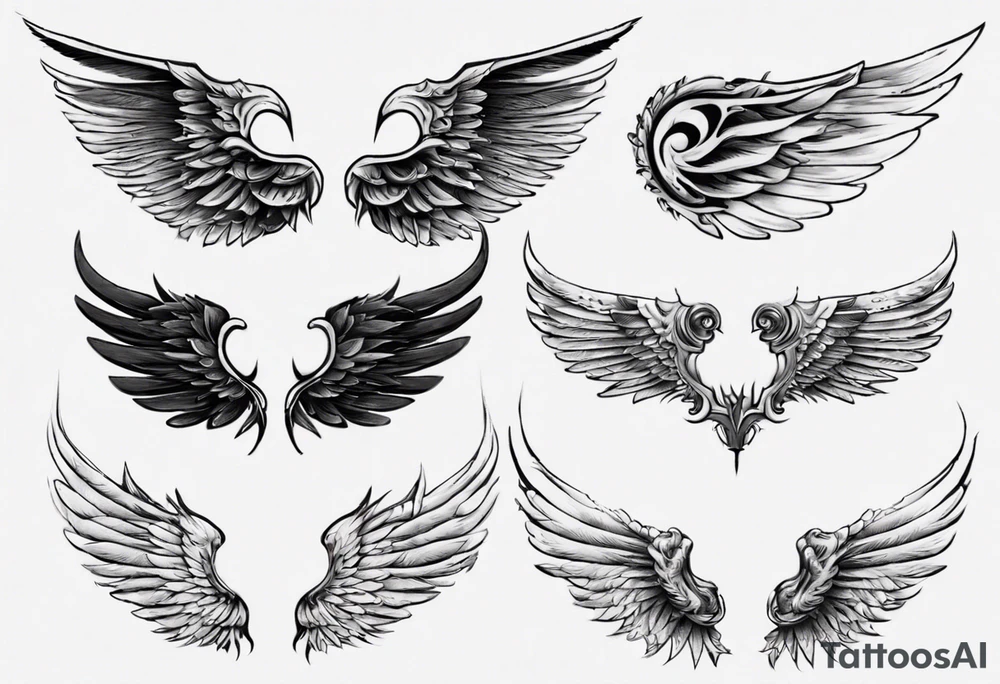 half wing for back tatto tattoo idea