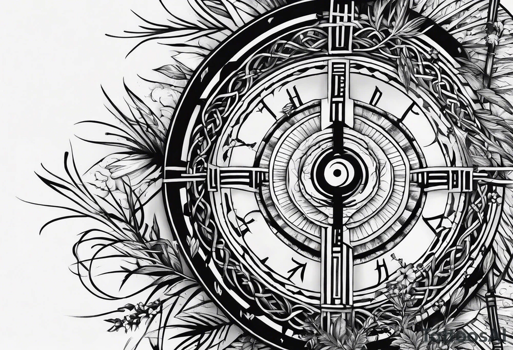 ogham style tattoo tattoo idea