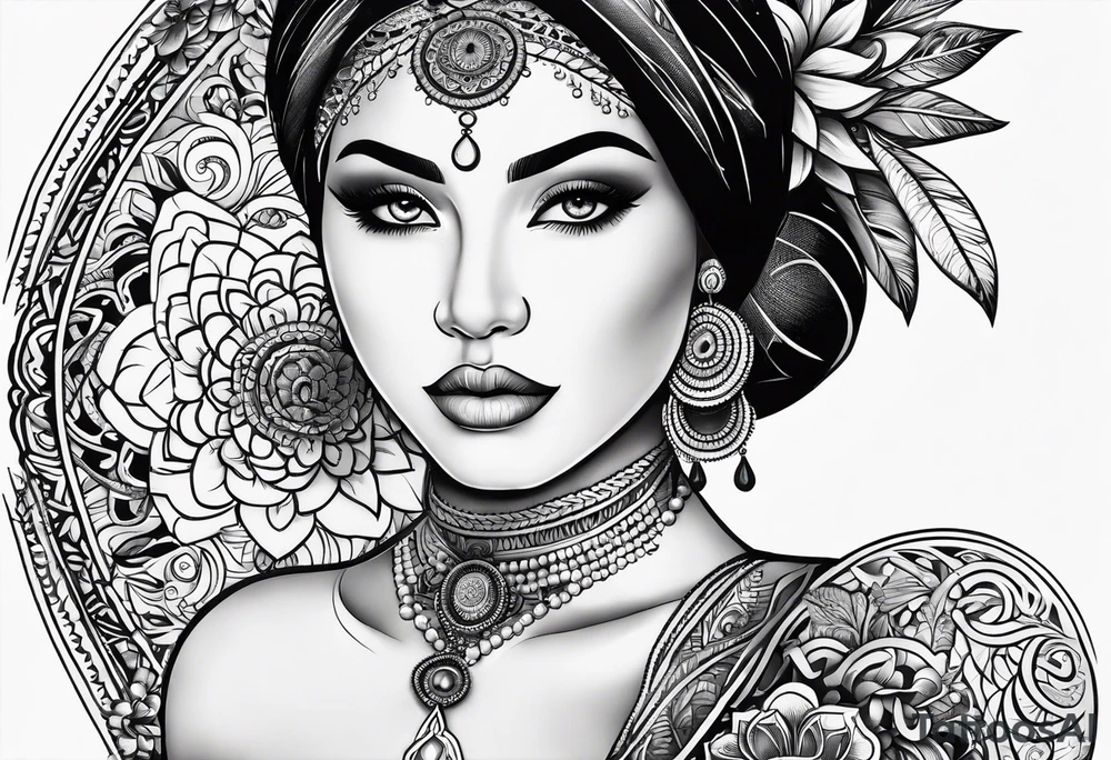 The words pura vida with a mandala tattoo idea
