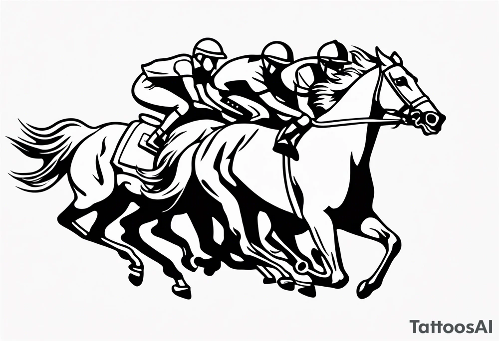 horse race tattoo idea