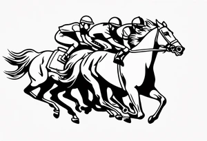 horse race tattoo idea