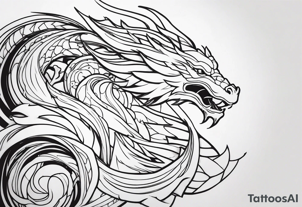 roaring dragons tattoo idea
