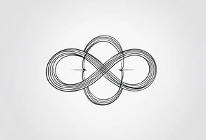 Infinity symbol with words Even If around symbol tattoo idea