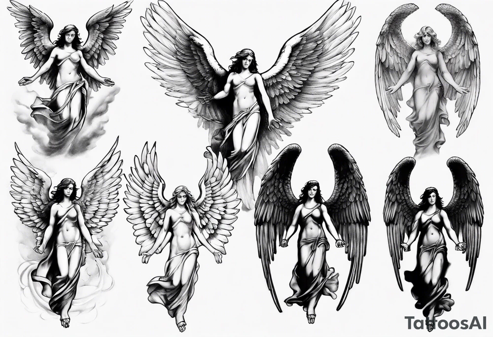 biblical angels tattoo idea