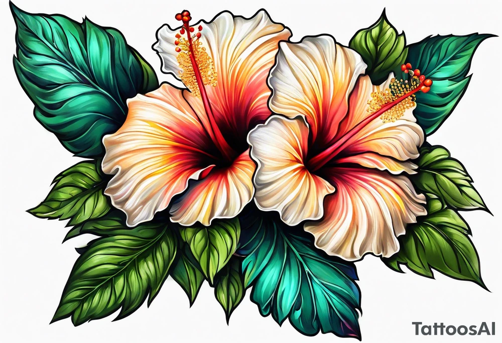 Hibiscus tattoo idea