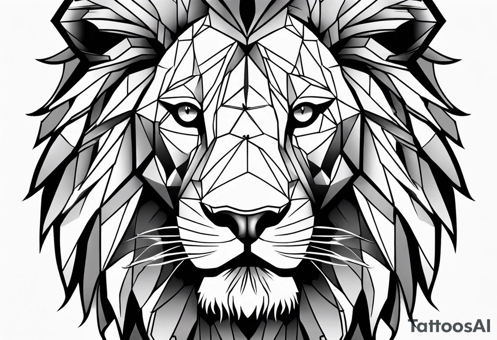 powerful lion tattoo idea