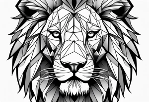 powerful lion tattoo idea