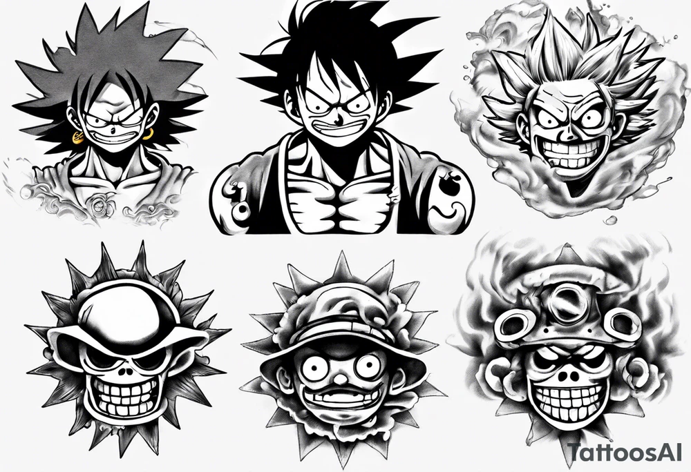 Luffy gear 5 tattoo idea