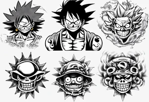 Luffy gear 5 tattoo idea