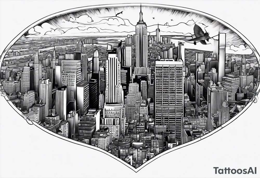 map of New York tattoo idea