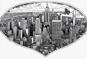 map of New York tattoo idea