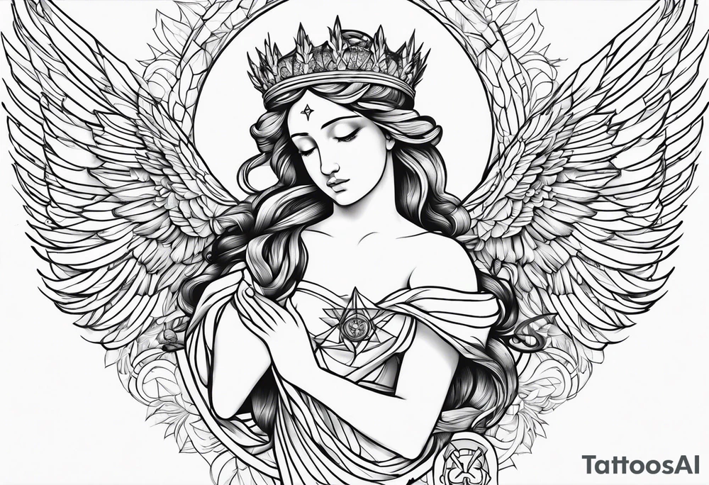 angelic religious tattoo tattoo idea