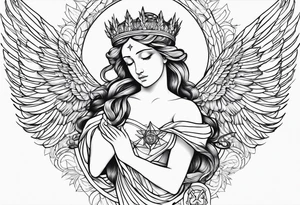 angelic religious tattoo tattoo idea