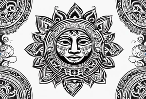 Taino tribal sun tattoo idea