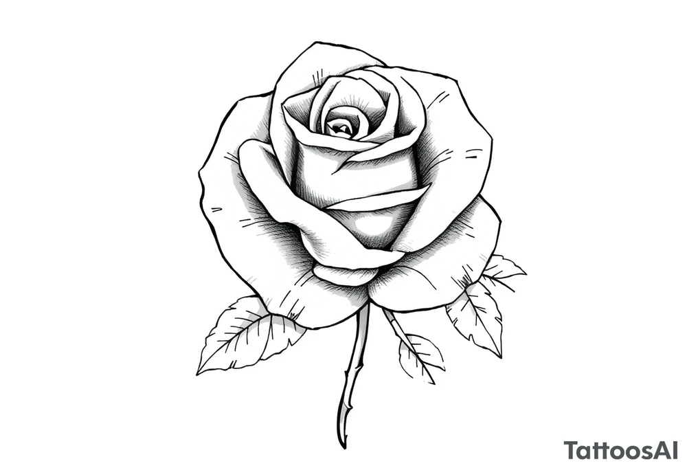 ROSE WQITH FLORIDA WRITTEN AS THE STEM tattoo idea