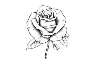 ROSE WQITH FLORIDA WRITTEN AS THE STEM tattoo idea