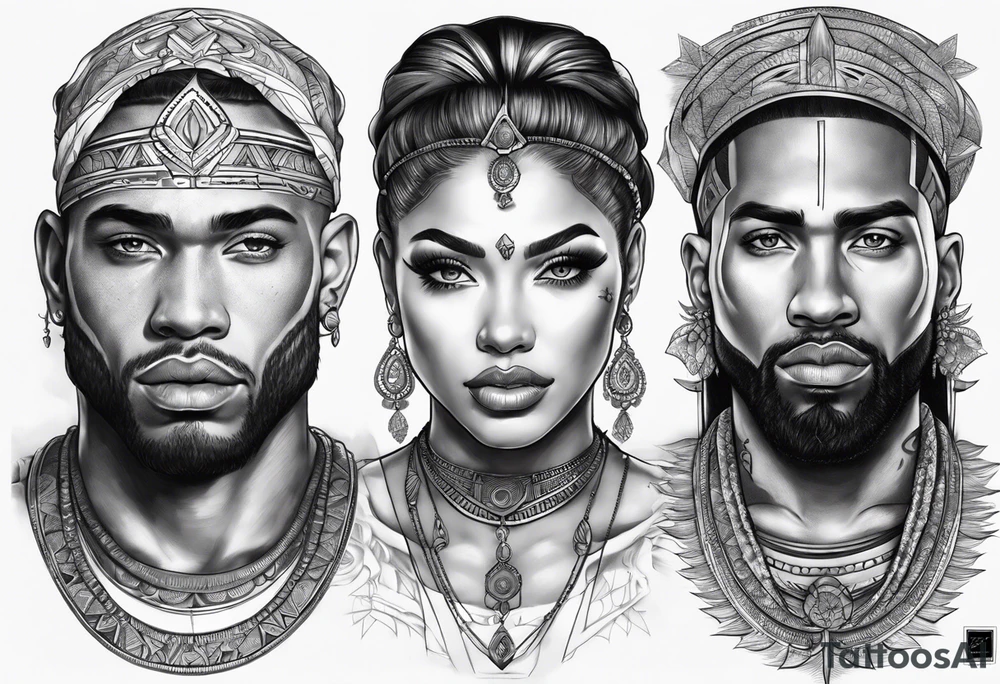 3 angles with halos tattoo idea